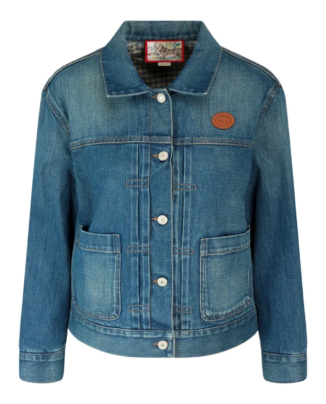 BlazersTiger Denim Jacket With Embroidery