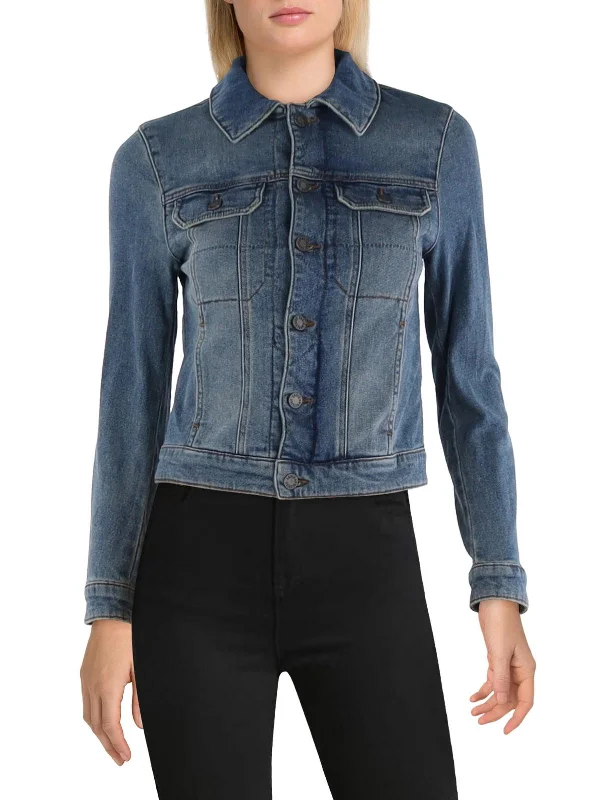 Womens Collar Jacket Trucker Jacket