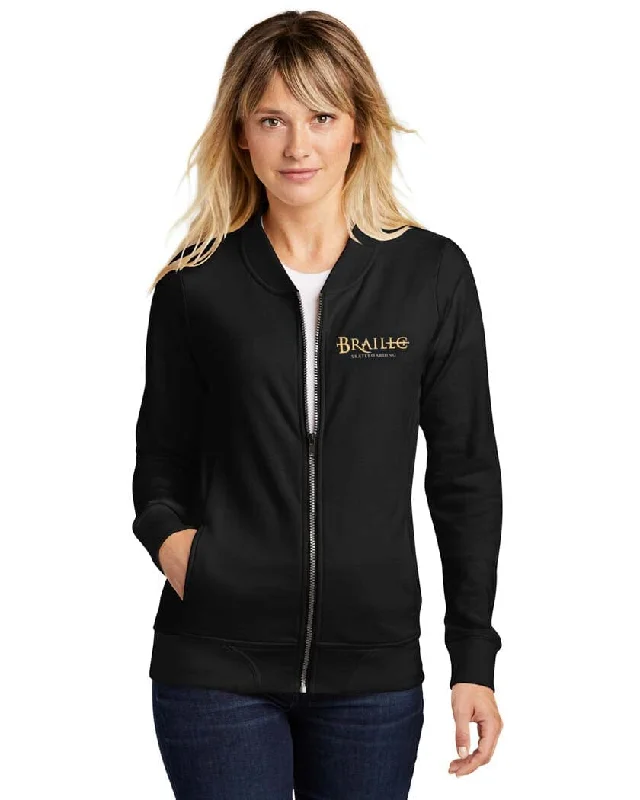 Braille Ladies Lightweight French Terry Bomber