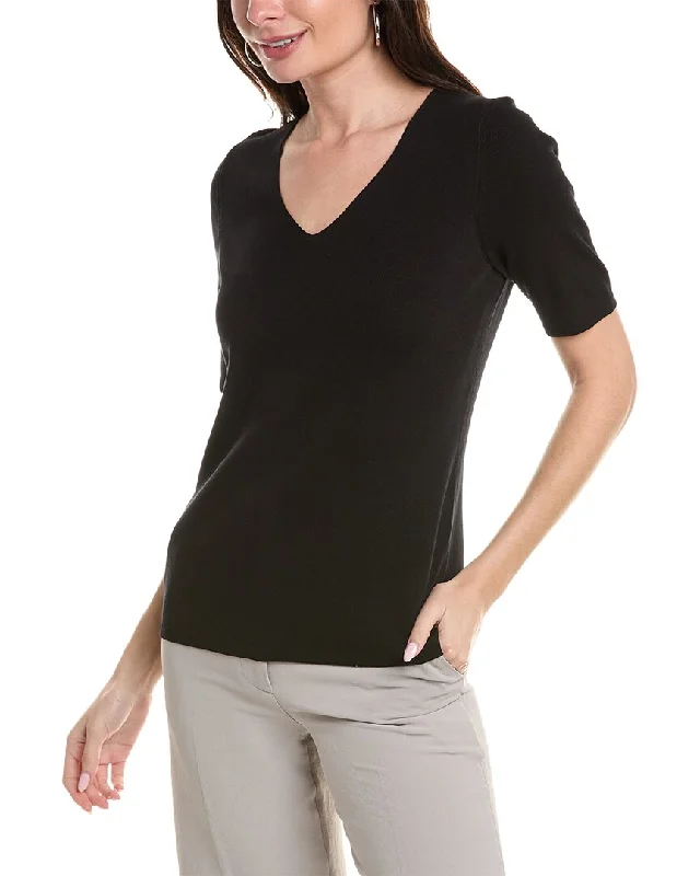 Anne Klein Half Sleeve V-Neck Top