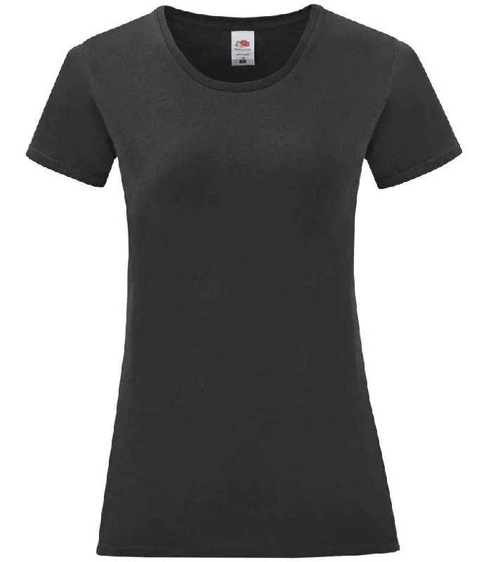 Fruit of the Loom Ladies Iconic 150 T-Shirt | Black