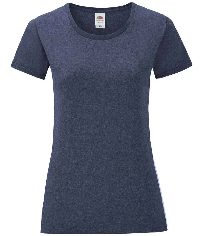 Fruit of the Loom Ladies Iconic 150 T-Shirt | Heather Navy