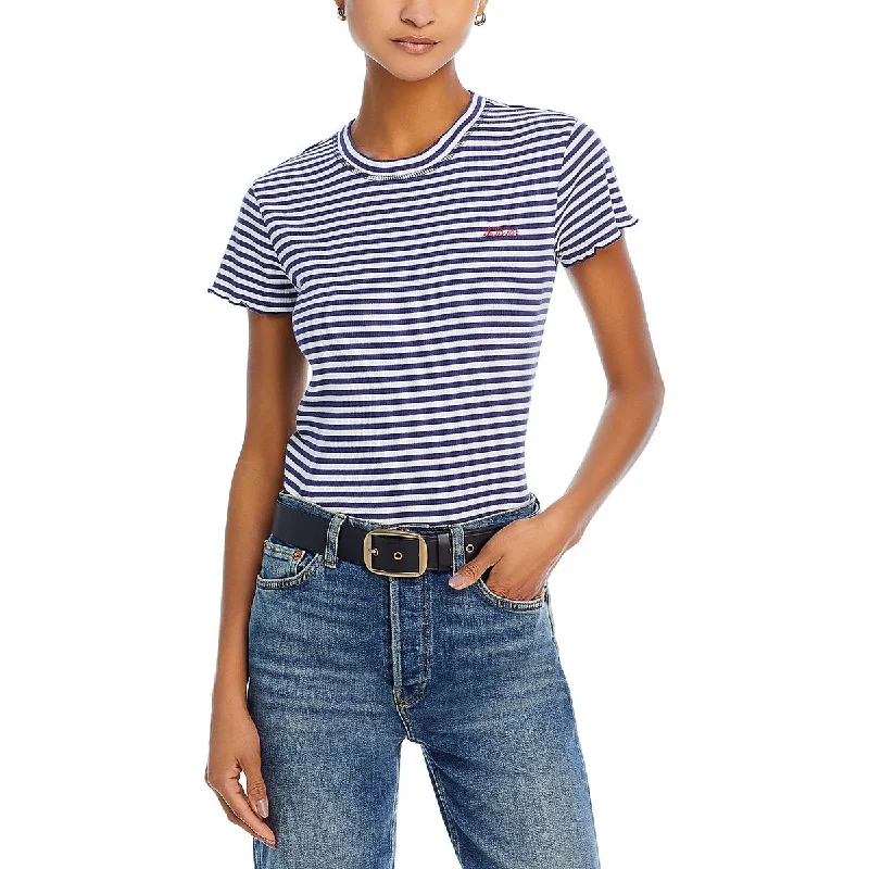 Maison Labiche Womens Striped Crewneck Pullover Top